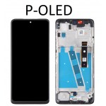 Дисплей Motorola XT2255 Moto G72 P-OLED чёрный + рамка