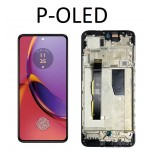 Дисплей Motorola XT2347-2 Moto G84 P-OLED чёрный + рамка