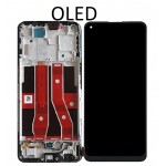 Дисплей Oppo A74 4G OLED чёрный + рамка