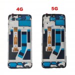 Дисплей Oppo A77 4G/ A77 5G чёрный + рамка